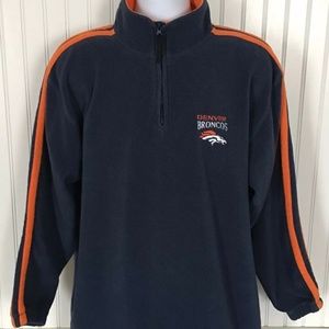 Denver Broncos NFL Mens 1/4 Zip Fleece Pullover XL